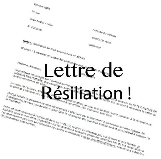 modele lettre resiliation numericable cause demenagement