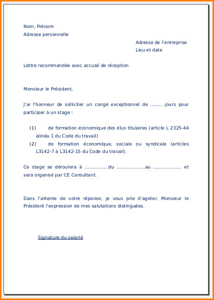 modele lettre rupture periode d'essai