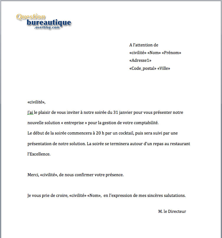 modele lettre word