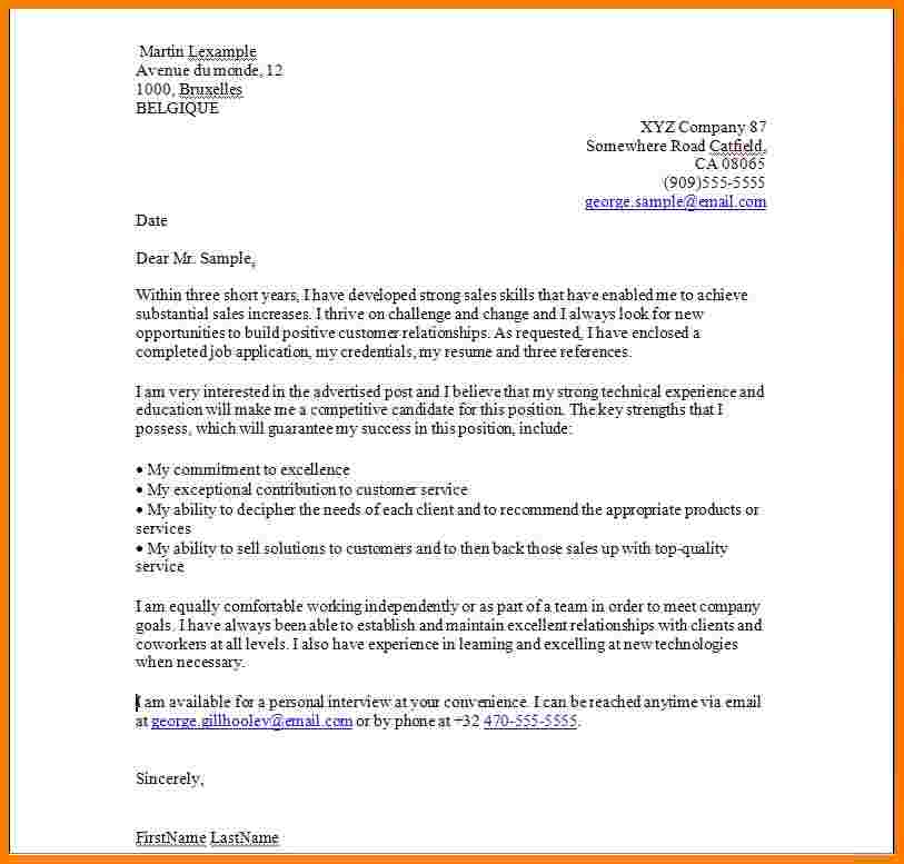 modele lettre
