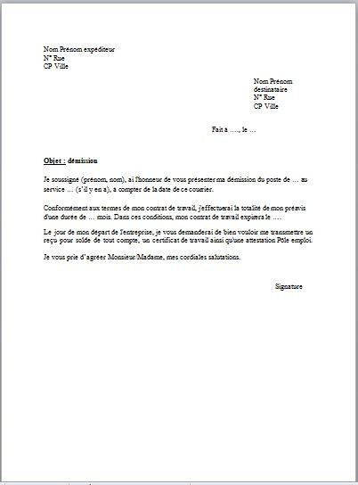 modele lettres
