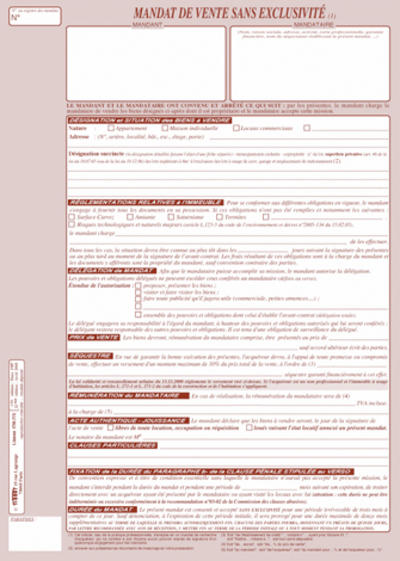 modele mandat de vente