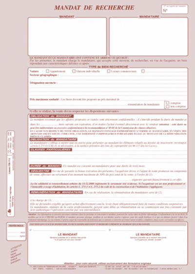 modele mandat de vente