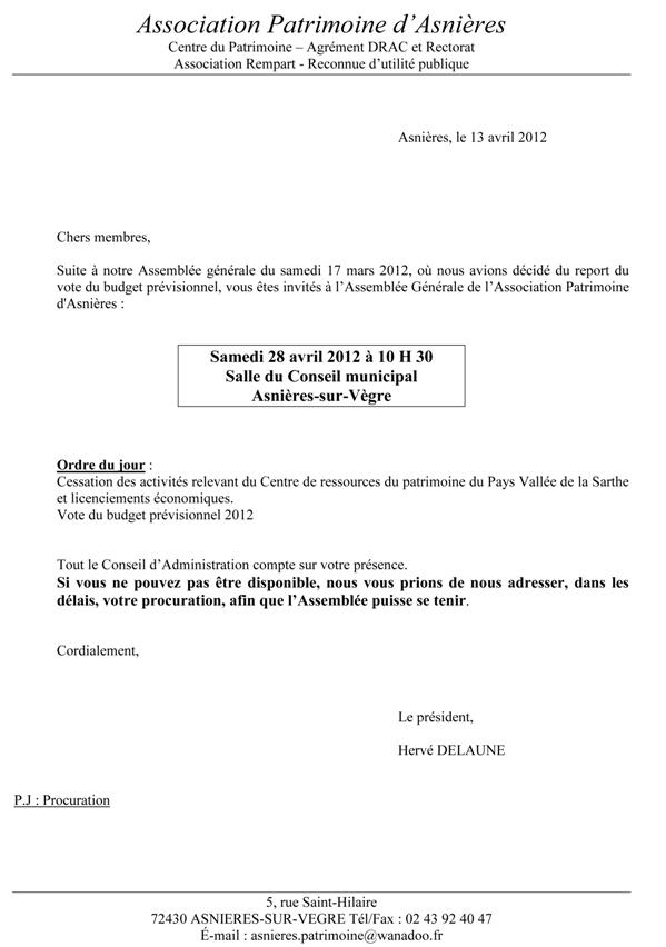 modele pouvoir assemblee generale