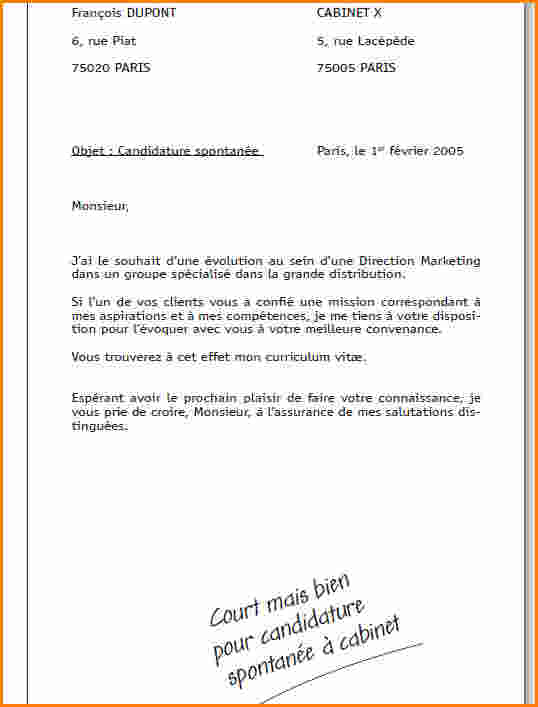 modele presentation lettre administrative