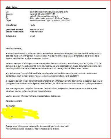 modele presentation lettre administrative