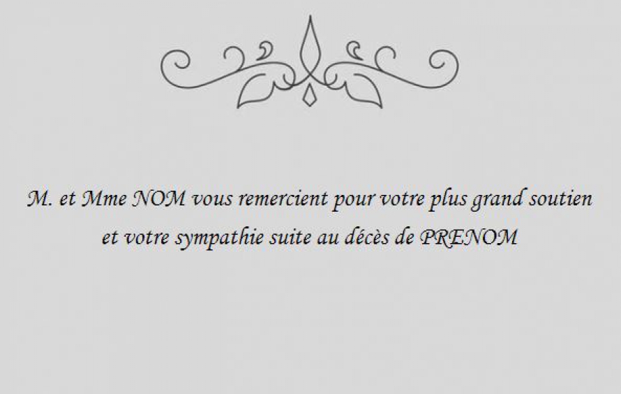 modele remerciement deces gratuit