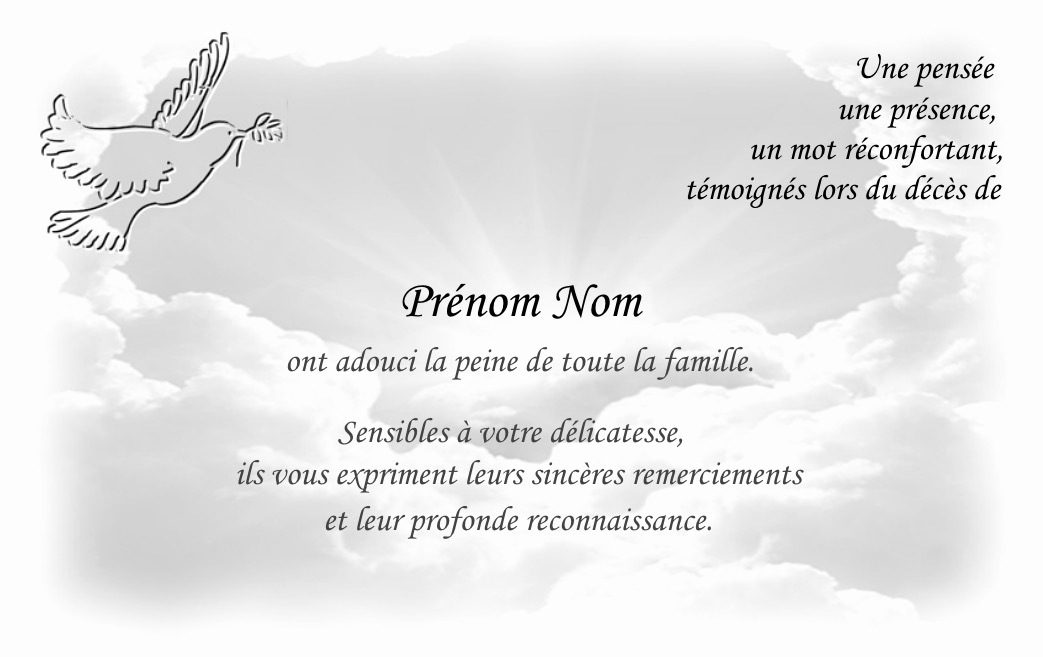 modele remerciement deces gratuit