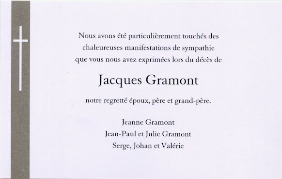 modele remerciement deces gratuit