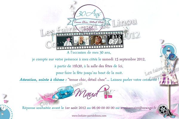 modele texte invitation anniversaire fille