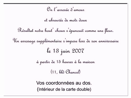 modele texte invitation anniversaire fille