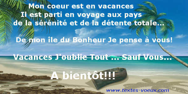 modele texte vacances