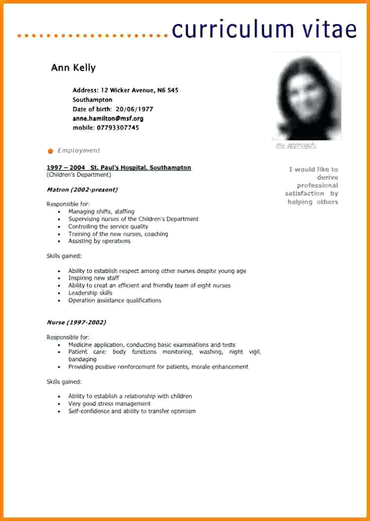 modele un cv