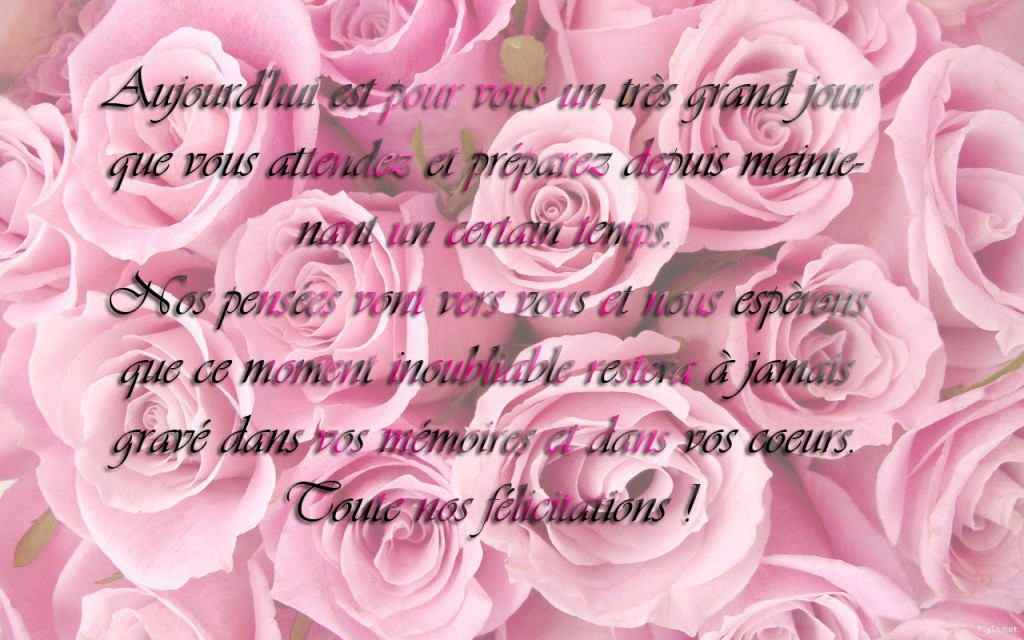 modeles de felicitations pour mariage