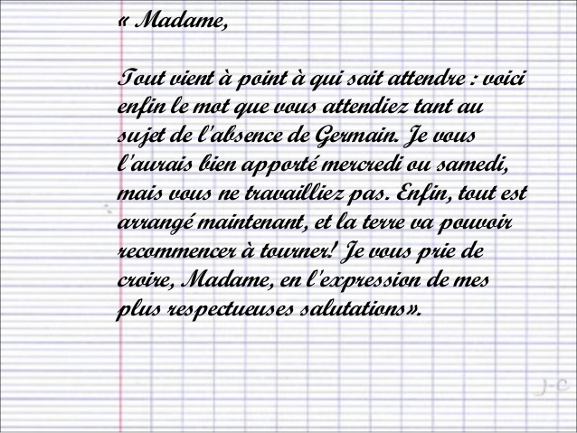 mot d'absence pour l'ecole