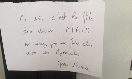mot d'excuse fete