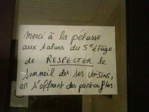 mot d'excuse voisins soiree