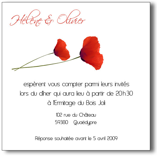 mot de remerciement invitation