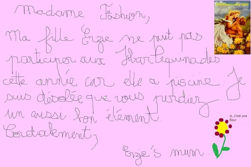 mot pour dispense de sport