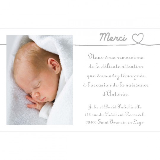 naissance remerciement