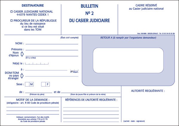 nantes demande de casier judiciaire