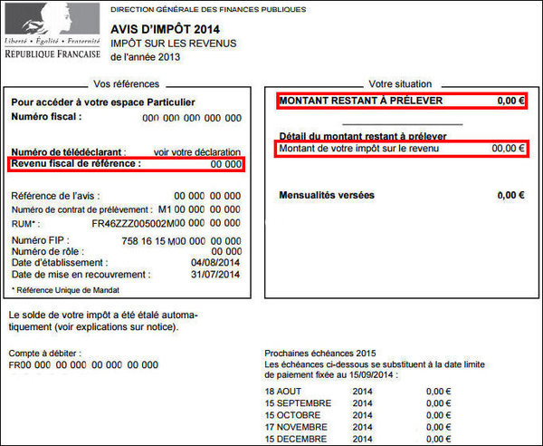 obtenir duplicata avis d'imposition