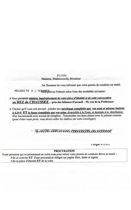 papier de procuration