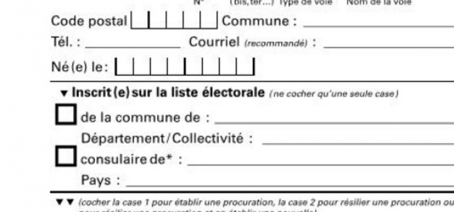 papier de procuration