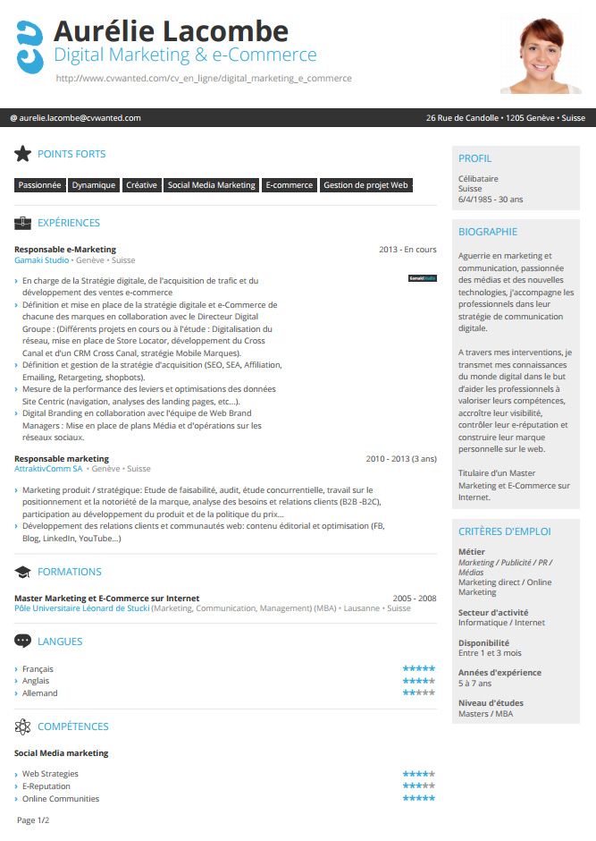 pdf cv