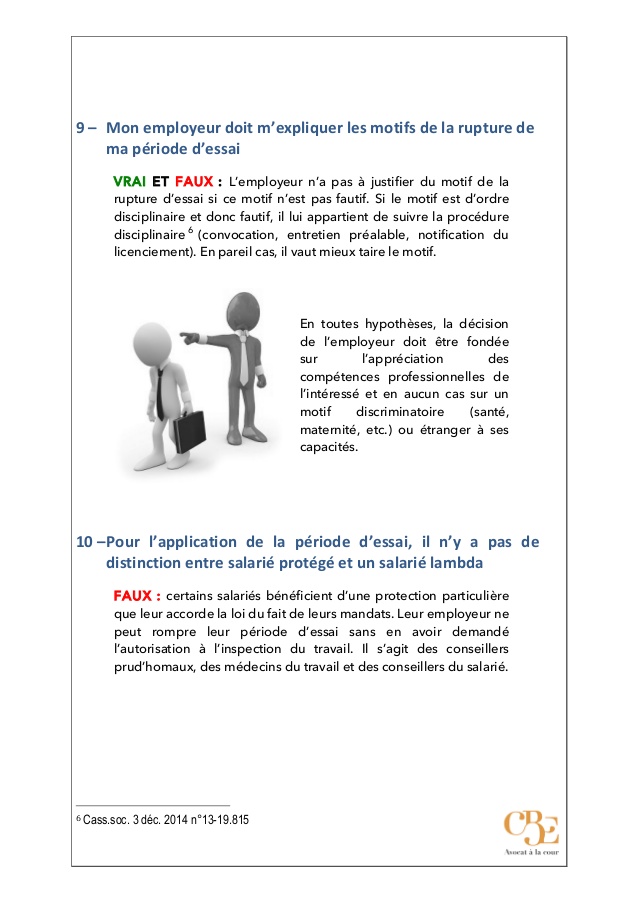 periode d'essai non concluante