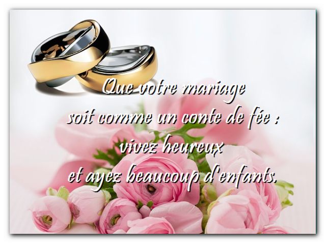phrase pour felicitation mariage