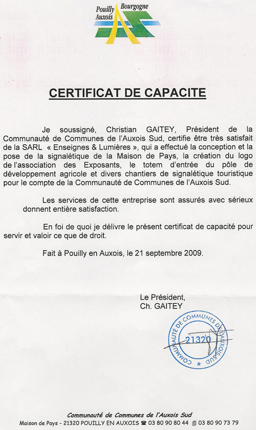 pour faire valoire ce que de droit