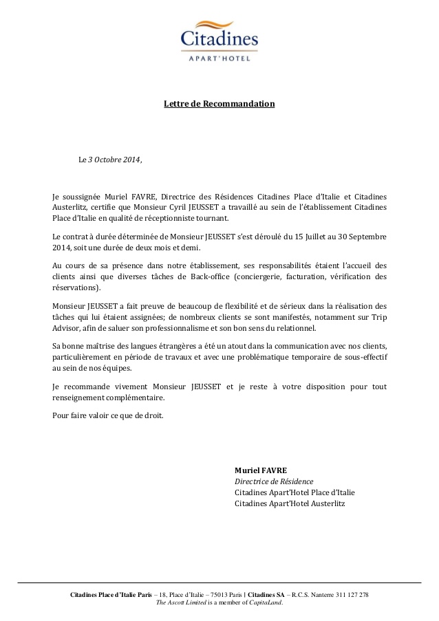 pour valoir ce que de droit lettre