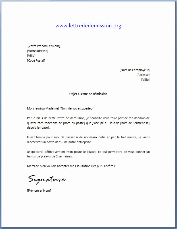 preavis demission cdi temps partiel