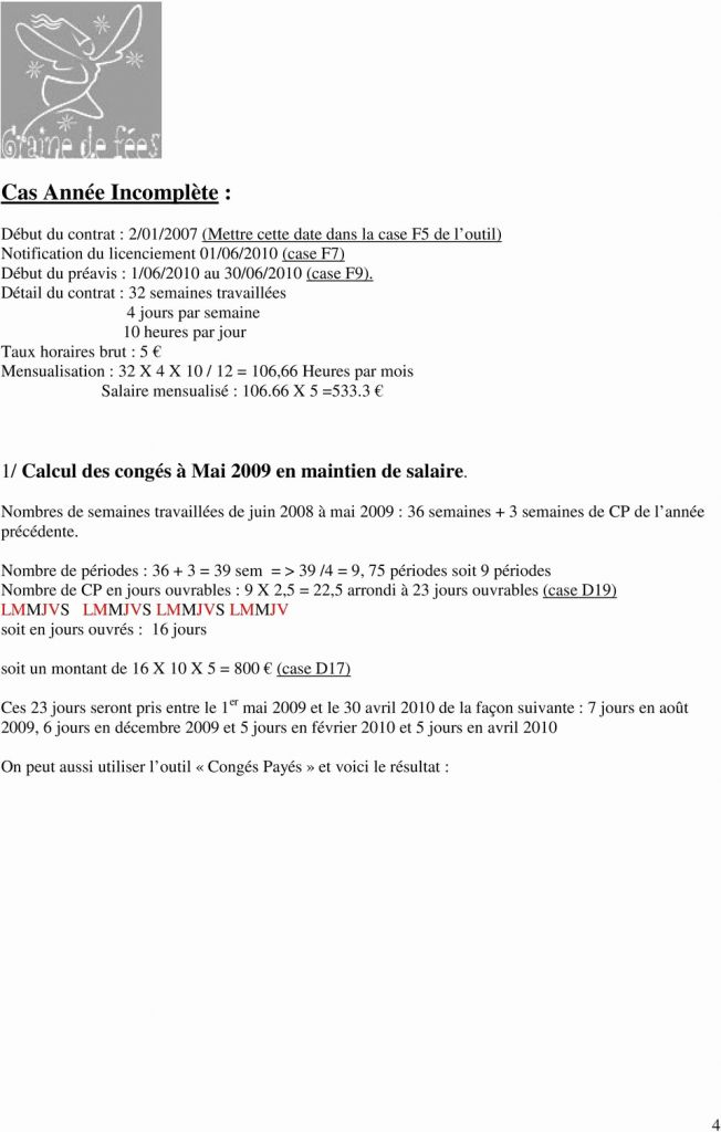 preavis jours ouvrables