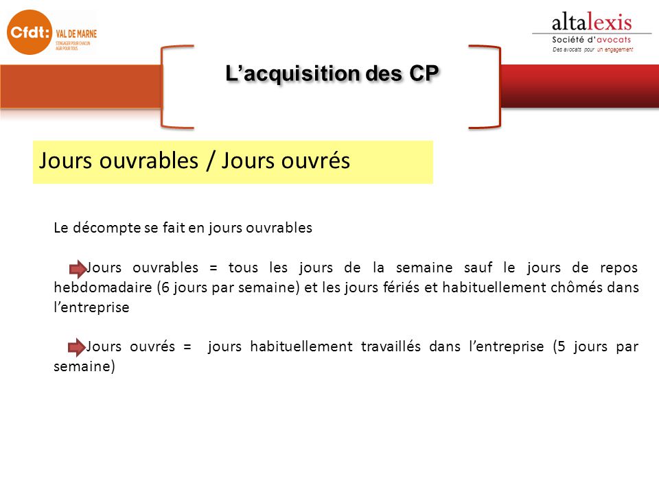 preavis jours ouvrables