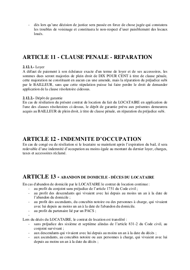 preavis location deces