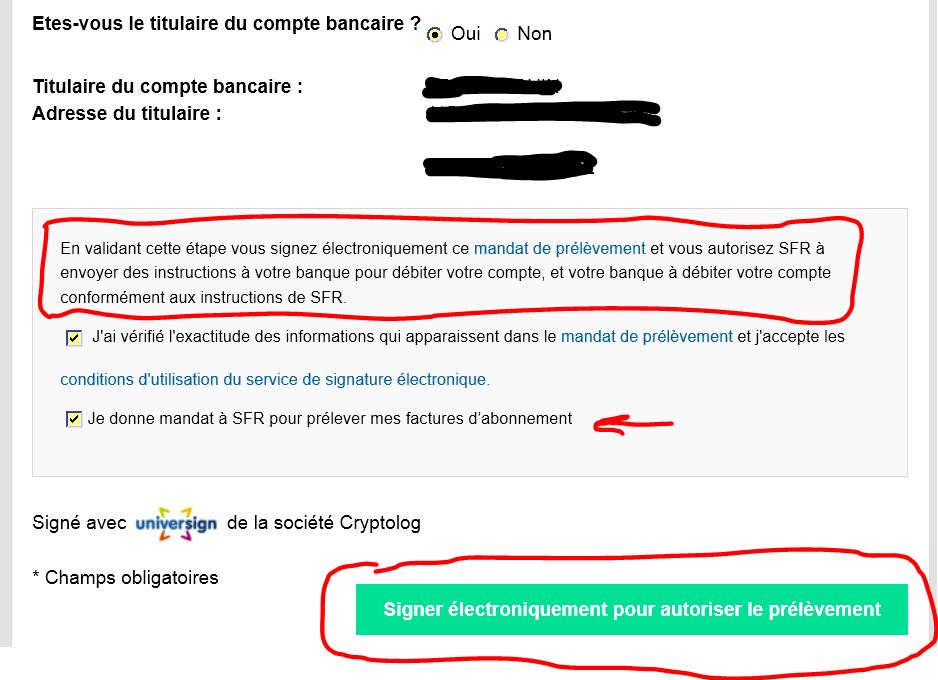 prelevement abusif sur compte bancaire