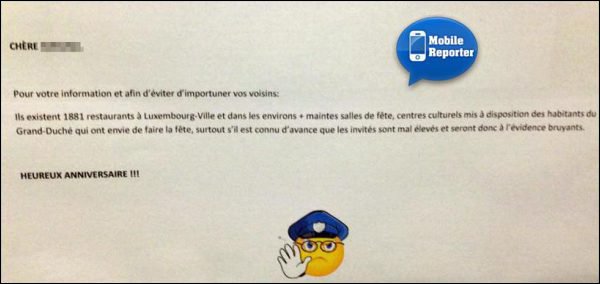 prevenir les voisins d'une soiree