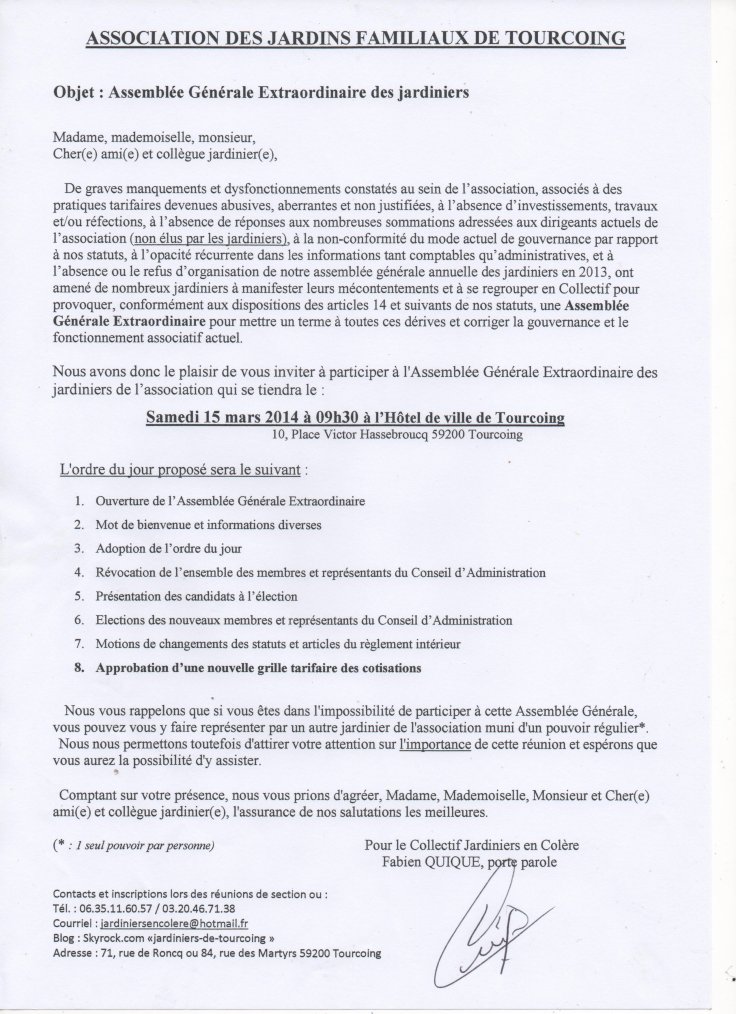 procuration assemblee generale modele