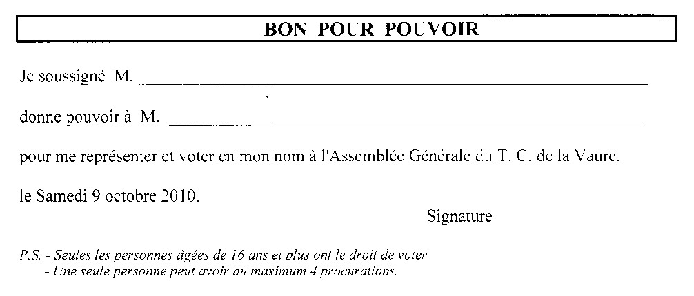 procuration bon pour pouvoir