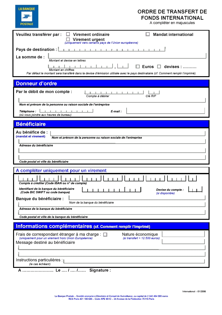 procuration la banque postale