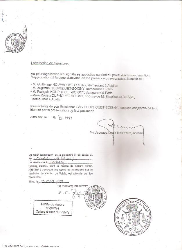 procuration pour acte de notoriete