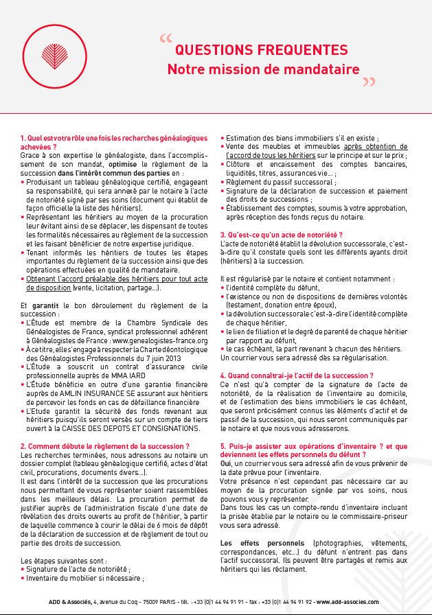 procuration pour acte de notoriete