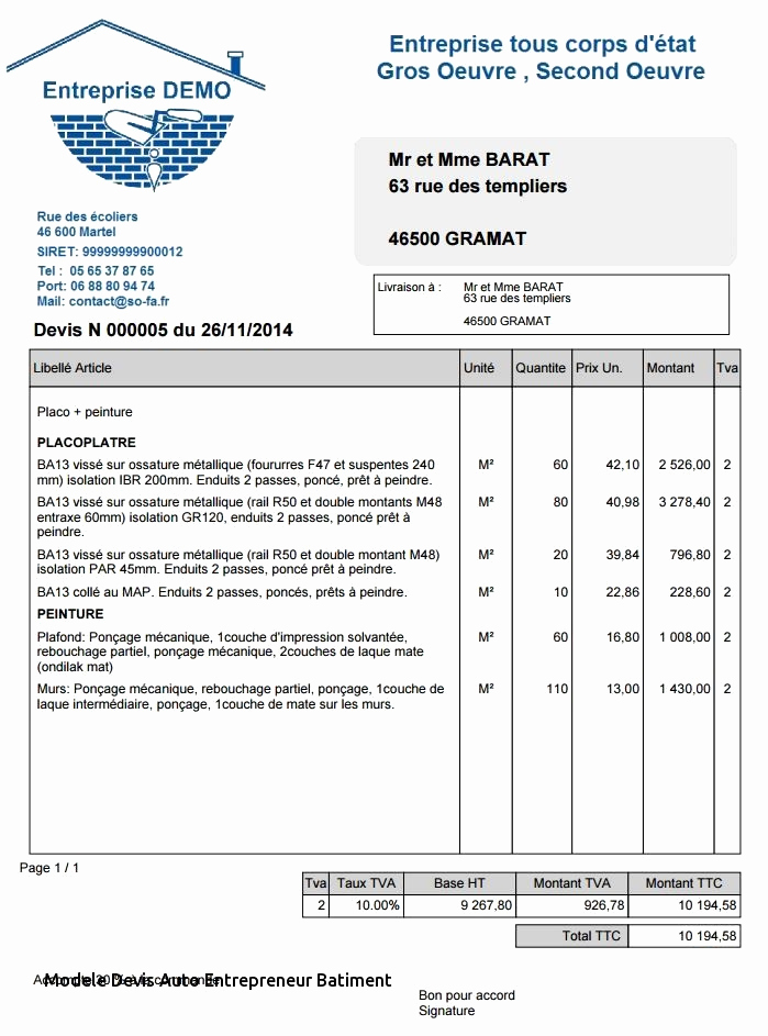 quittance de loyer type word