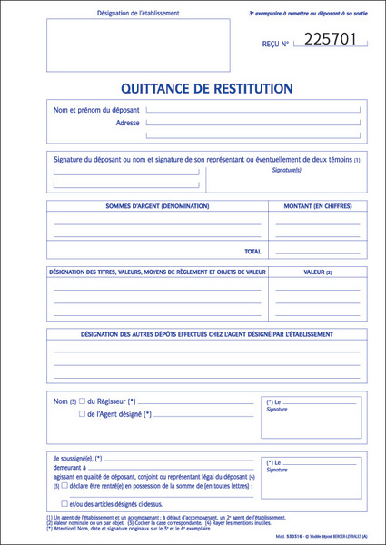 quittance depot de garantie