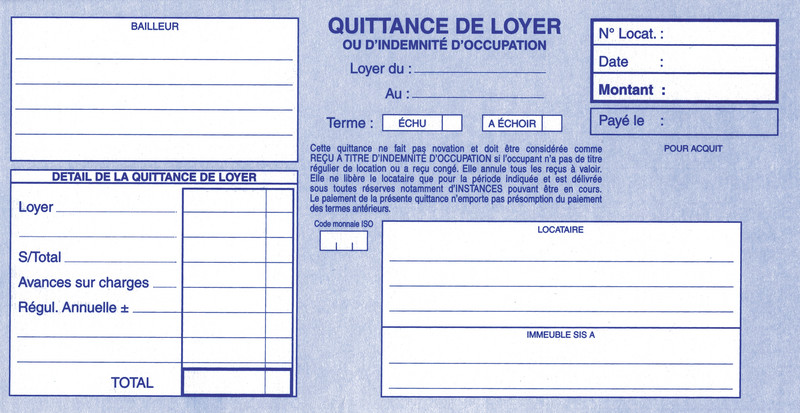 quittance type