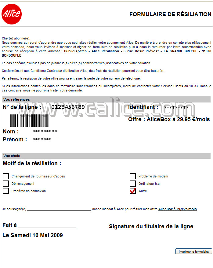 reclamation free remboursement