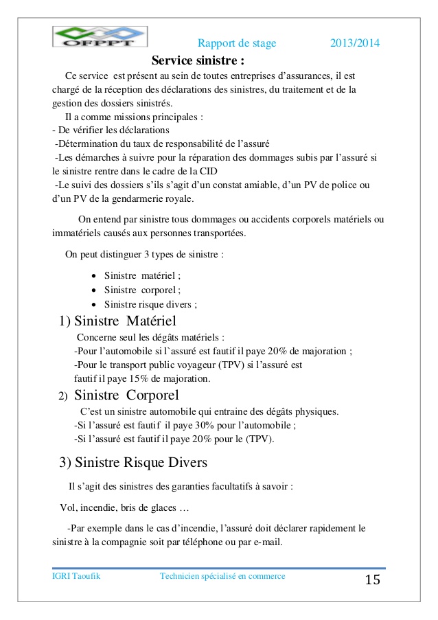 rediger un rapport d accident