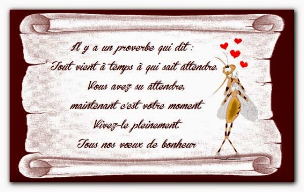 rediger une carte de mariage